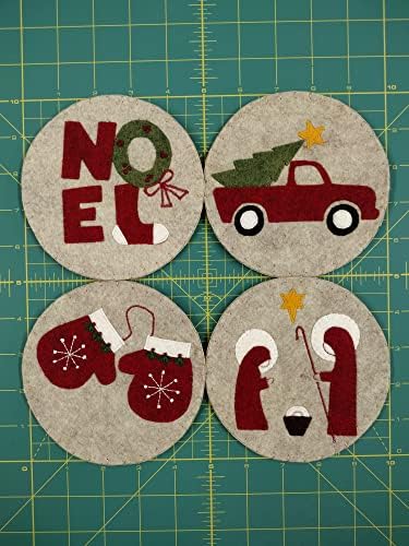 Christmas Coaster Pattern by Rachel's of Greenfield, Table Coasters Pattern for Drinks, DIY Coaster Pattern, Cute Coaster Pattern by Unknown