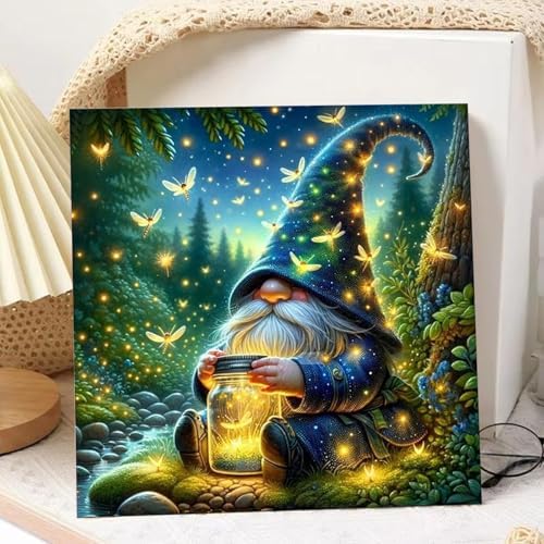 Gnome Paint by Numbers Kit for Adults Beginner, Paint by Numbers 10x10 Inch - Image 2