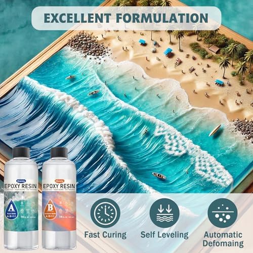 IGaiety Epoxy Resin Kit 32 OZ for Beginner Coating Casting DIY Crafts - Image 2