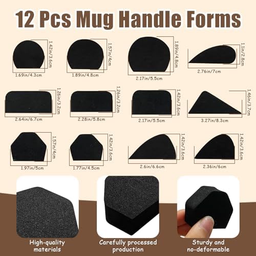 GeryVtee Pottery Mug Handle Tool Set Clay Carving Tools for Craft Projects - Image 3