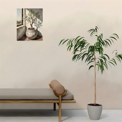 Botanical Paint By Numbers Kit For Adults - Diy Olive Tree By Window Painting On Canvas 16X20 In, Acrylic Paint Set, Suitable For Beginners, Wall Decor Art For Home Decoration Or Gifts, Unframed - Image 4