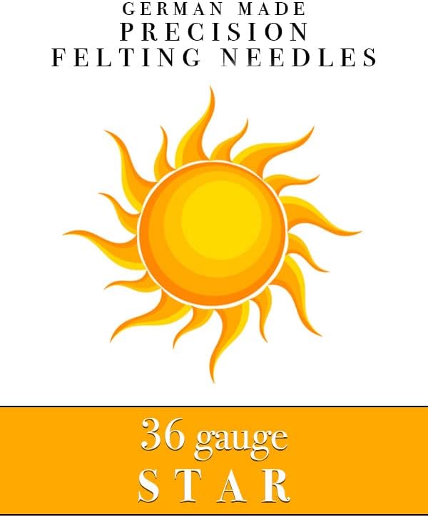 Felting Needles, 36 Gauge Star, Groz-Beckert High Carbon Steel, 5 Pack - Image 3