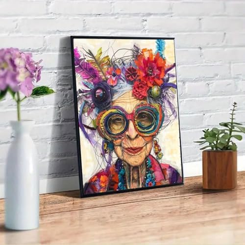 GEMFAMILY Funny Grandma Paint by Numbers Kit for Adults，DIY Paint by Number Kit on Canvas for Beginners Home Wall Decor Art Canvas Acrylic Paints Crafts 16 x 20 Inch - Image 3