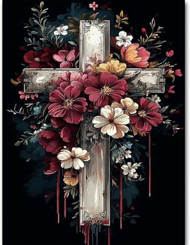 WUSARPLY Jesus Christ Stamped Cross Stitch Kits for Beginners Adults by WUSARPLY