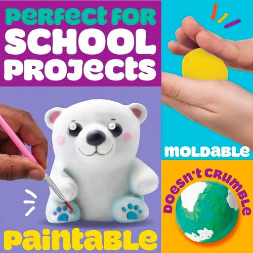 Play-Doh Air Dry Clay, 5 oz. Yellow Clay Bag, Art Supplies, Craft Supplies, Clay Tools & Kit, Modeling Clay for Kids, Air Dry Clay Kit, Arts & Crafts for Adults and Kids - Image 2