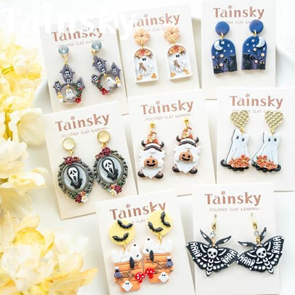 Tainsky Halloween Clay Cutters - 22 Shapes for Polymer Clay Cutters for Earrings（C） - Image 3