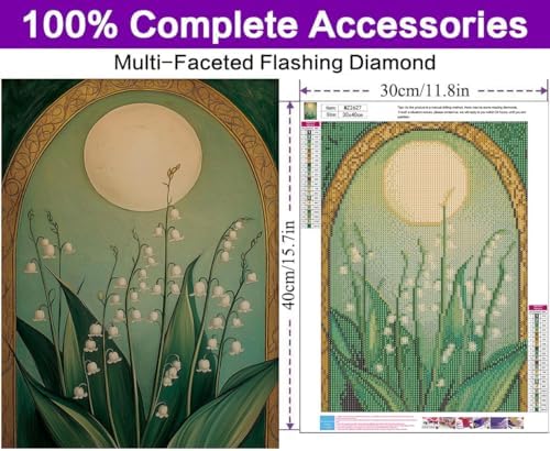 Diamond Art Kits for Adults, Flowers Diamond Art Painting Kits for Adults - Image 5
