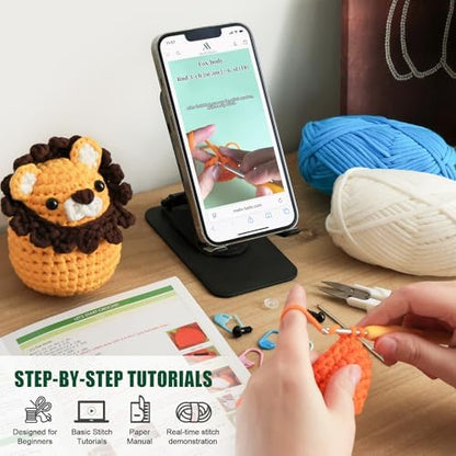 Crochet Kit for Beginners Adults - Learn to Crochet Animal Starter Kit - Image 3