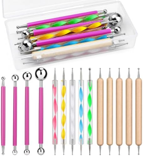 LOKUNN 14 PCS Dotting Tools Ball Styluses Dotting Tools for Painting by lokunn