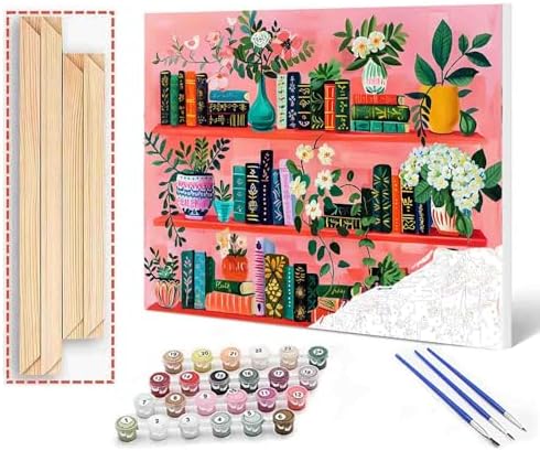 Bohemia Paint by Numbers Kits for Adult Beginners Paint by Numbers Book Theme Acrylic Paint by Numbers Kits on Canvas Paintwork Perfect for Gift Home Wall Decor DIY Framed 16x20 Inch by Aihonmin
