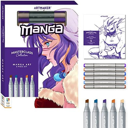 Hinkler Art Maker Masterclass Collection: How to Draw Manga Kit - Adults Drawing Kit – Draw Manga - Japanese Art - Drawing Stationary - Advanced Drawing Guide - Arts and Craft for Adults - Craft Kits by Hinkler