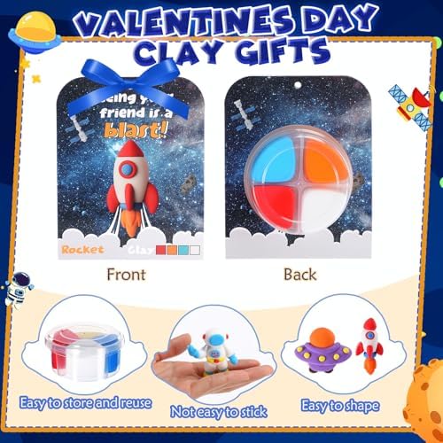 Capoda 18 Sets Outer Space Air Dry Clay Kit for Kids Space Craft Kit Gifts - Image 3