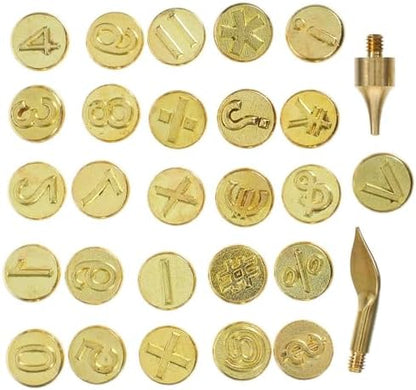 Wood Burning Letters 2Sets Wood Burning Letter Tips Kit Alphabet Stamps for Creative DIY Projects on Wood Fast Results Embossing Burning Tips for Leather Wooden Burner Craft DIY by Unknown