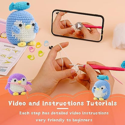IMZAY 2 Pack Crochet Kit for Beginners Crochet Animals Kit - Image 4