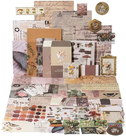 YagCu Scrapbook Kit for Beginners, Aesthetic Junk Journal Supplies, Scrapbooking and Journaling Materials, Bullet Journals Stationery, Planner DIY Arts Craft Paper, Women Adults by YagCu