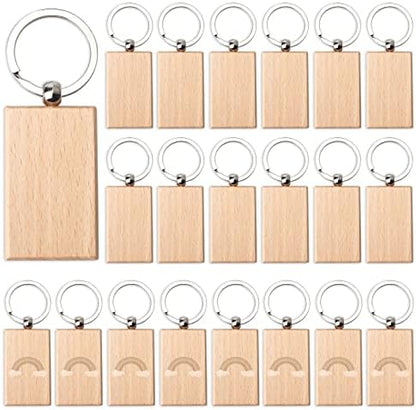 20 Pieces Blank Wooden Key Chain by fuceury