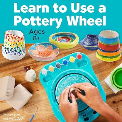 Faber-Castell Pottery Studio: Create Your Own Pottery Designs with Kid-Friendly Pottery Wheel, Air-Dry Clay, Paints, Sculpting Tools & Step-by-Step Instructions for Kids (Ages 8+) - Image 3