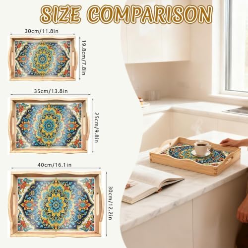 DOTSOPS DIY Mandala Diamond Painting Serving Tray with Handle for Adults - Image 5