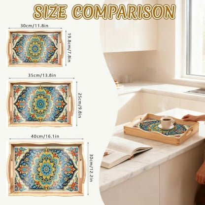DOTSOPS DIY Mandala Diamond Painting Serving Tray with Handle for Adults - Image 5