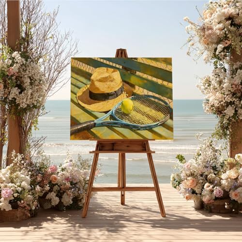 Reivworl Tennis Paint by Numbers Kit for Adults Beginner, 20" Wx16 L Tennis Paint by Number for Adult, Acrylic Painting Kits with Canvas for Gifts and Wall Decor - Image 3