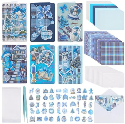 FREEBLOSS 15 Set DIY Card Making Kit for Adults Winters Card Making Kit DIY Handmade Greeting Card Kit Perfect for Christmas Gift Cards for Birthday Wedding Congratulation by FreeandCreativeCraftsArt