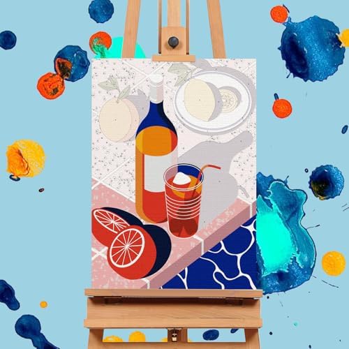 Offito 6 Pack Paint by Numbers Kit for Adults, Party, 10x14 Inch - Image 4