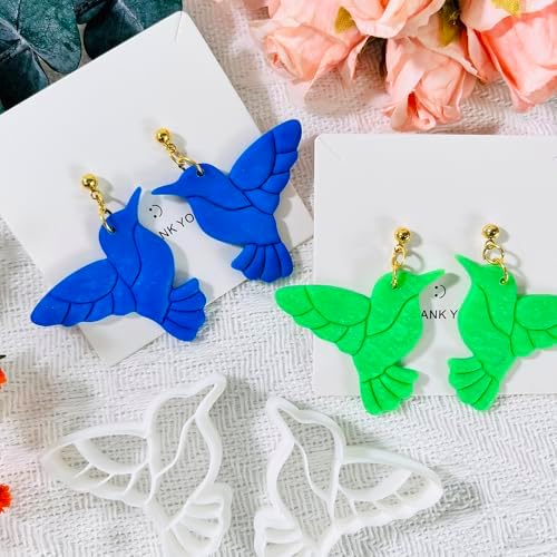 Xaekicr Hummingbird Polymer Clay Cutters – 4 Pcs Clay Cutters for Polymer Clay Jewelry, Bird Shape Clay Earring Cutters, DIY Clay Tools for Earrings and Crafts - Image 3