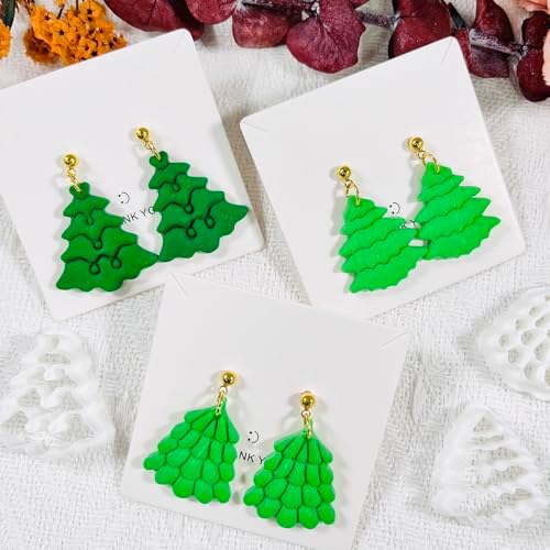 Xaekicr Christmas Tree Polymer Clay Cutters – 3 Style Clay Cutters for Holiday Earrings, Christmas Clay Tools for Polymer Clay Jewelry and Crafts - Image 2