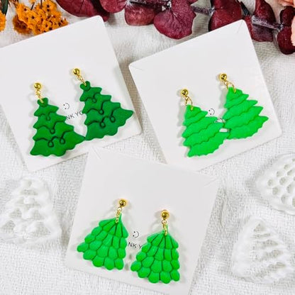 Xaekicr Christmas Tree Polymer Clay Cutters – 3 Style Clay Cutters for Holiday Earrings, Christmas Clay Tools for Polymer Clay Jewelry and Crafts - Image 2