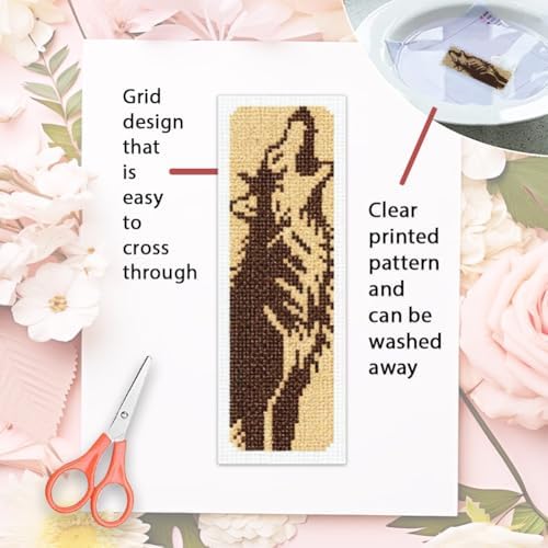 ORIGACH 6 Set Men Inspirational Scripture Cross Stitch Bookmark Kit - Image 3