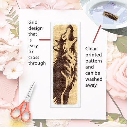 ORIGACH 6 Set Men Inspirational Scripture Cross Stitch Bookmark Kit - Image 3