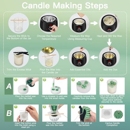 ZEROMX Complete DIY Candle Making Kit for Beginners Digital Wax Melter - Image 6