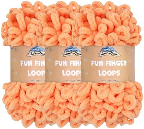 JubileeYarn Fun Finger Loops Yarn - Nectar - 3 Skeins by BambooMN