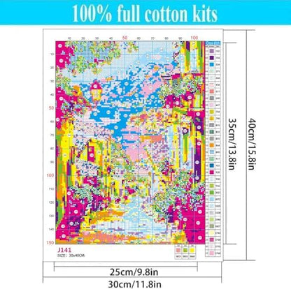 WUSARPLY Landscape Stamped Cross Stitch Kits for Beginners Adults - Image 6