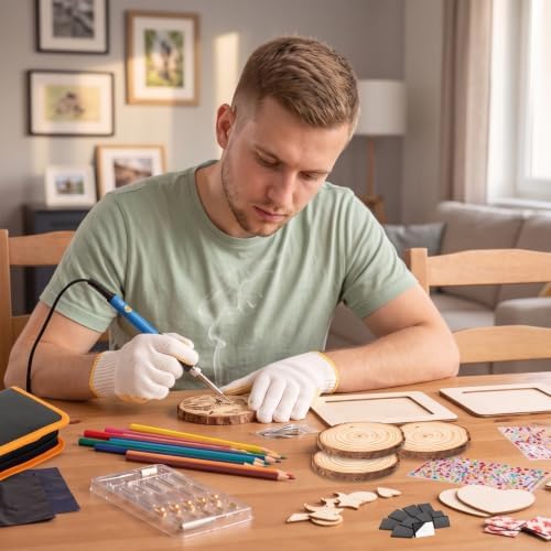 FeuuWamme Wood Burning Tool Kit - 121Pcs DIY Craft Gift Set for Beginner - Image 6