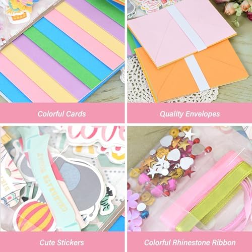 15PCS Paper Card Making Kits Colorful Handmade Greeting Card Kits DIY Making Material Set for Birthday Invitation, Thanksgiving, Christmas, Holiday Greeting Kit for Adults - Image 2