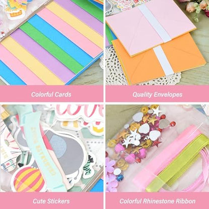 15PCS Paper Card Making Kits Colorful Handmade Greeting Card Kits DIY Making Material Set for Birthday Invitation, Thanksgiving, Christmas, Holiday Greeting Kit for Adults - Image 2