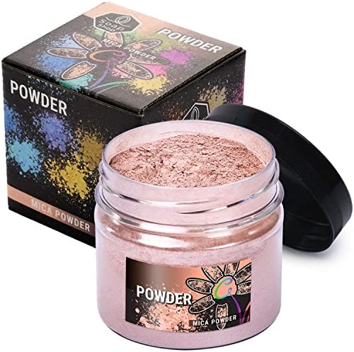 Light Pink Mica Powder for Resin Coloring 2 oz - Pigment Powder for Nails by ALEXES