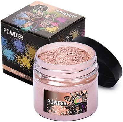 Light Pink Mica Powder for Resin Coloring 2 oz - Pigment Powder for Nails by ALEXES