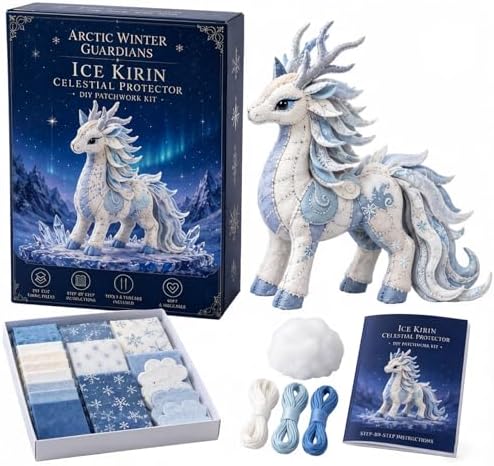 Arctic Winter Guardians DIY Patchwork Kit, Felt Arctic Winter Guardians Sewing Craft Kit, 3D Patchwork Fantasy Creature, DIY Plush Animal Sewing Kit, Handmade Craft Gift for Beginners (#C) by Unknown