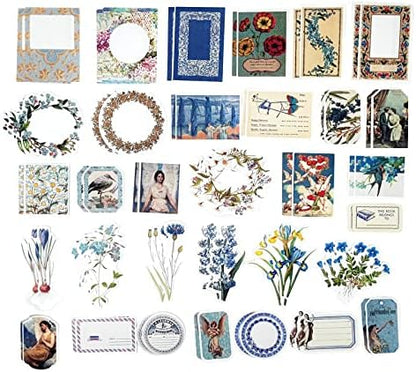Esweny 200PCS Vintage Scrapbooking Supplies Kit for Journaling, Scrapbook Sticker Paper Pack for Junk Journal Planners Aesthetic Cottagecore Room Decor Wall Art Collage Album - Image 5