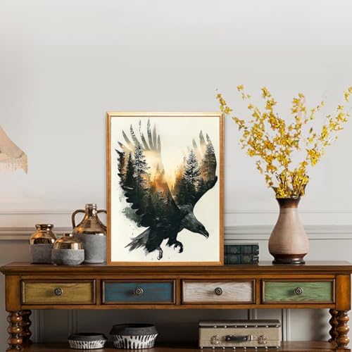 NZNANCHU Paint by Number for Adult,DIY Animal Painting Kits for Adults,Color by Numbers,Eagle Paint by Number Canvas Crafts Watercolor for Beginners Hoom Decor (Eagle) - Image 2