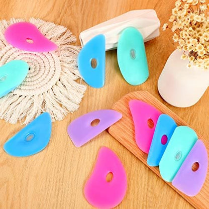 Sherr 12 Pcs Pottery Ribs Rubber Clay Tool, Stylish Style, Vivid Color - Image 6