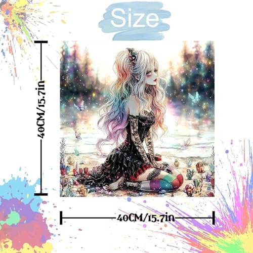 Jiqinsiye Girl Adults Paint by Number Kits,Female Painting by Number Kits on Canvas,Large Color by Numbers Adult Watercolor Gifts for Friends Wall Decor - Image 3