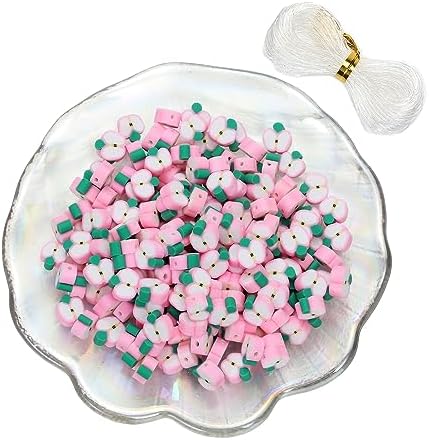 100pcs Apple Polymer Clay Spacer Beads for Women Jewelry Making DIY Bracelet Necklace Hair Clip Accessories (Apple) by LUBINGSHINE