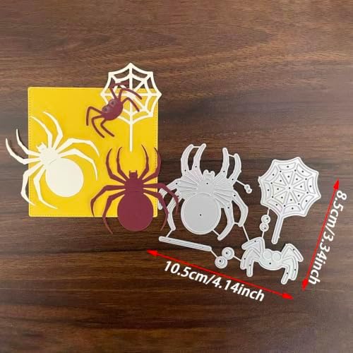 3Pcs/Set Spider Web Die Cuts for Card Making, Halloween Spider Cutting Dies for DIY Scrapbooking Photo Album Decorative Embossing Paper Dies for Card Making Templated - Image 3