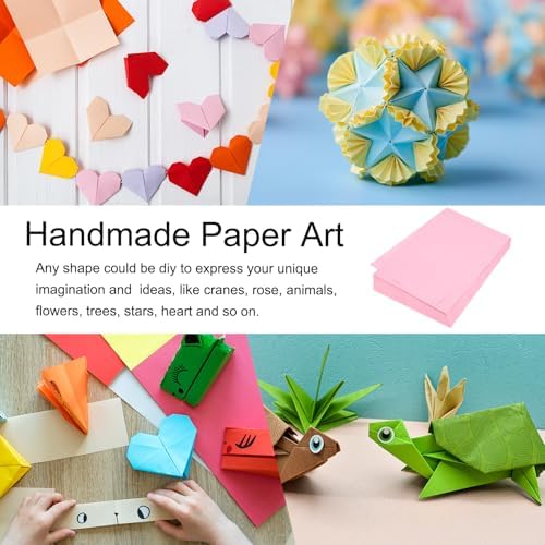 MECCANIXITY 100 Sheet Origami Paper Double Sided Light Pink 8.3 x 5.8 Inch Square Sheet for Art Craft Project, Beginners, Gifts Decor - Image 6