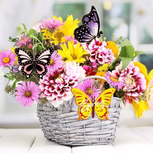 80PCS Wooden Spring Ornaments to Paint Butterfly Cutouts, 8 Styles DIY Blank Unfinished Wood Butterfly Cutouts Ornament for Home Crafts Hanging Decorations - Image 3