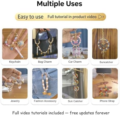 100pcs Large Hole Beads Resin Bead for Carabiner DIY Beaded Bag Charm Keychain Jewelry Making Pink - Image 4