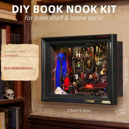 Book Nook Kit, Picture Frame Booknook, Wall Mounted 3D Puzzle Model - Image 2
